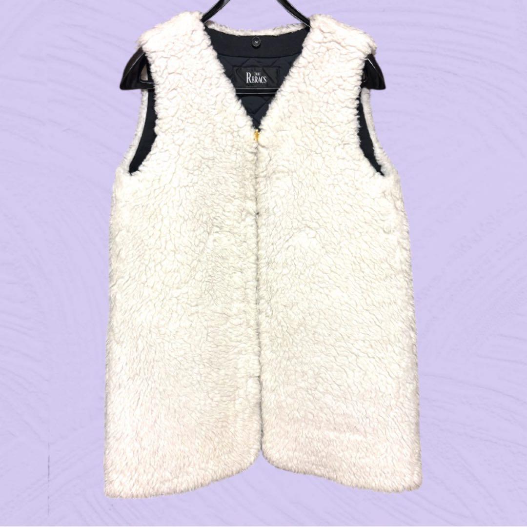 ✨美品・人気✨THE RERACS ボアベスト 38 白 日本製