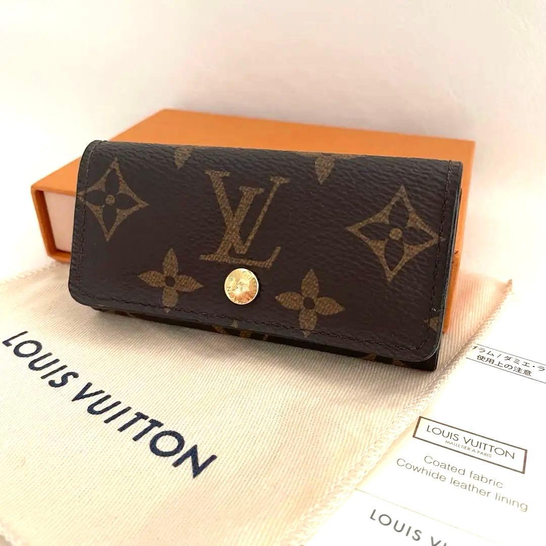 美品　ルイヴィトン　モノグラム　ミュルティクレ4 キーケース　付属品