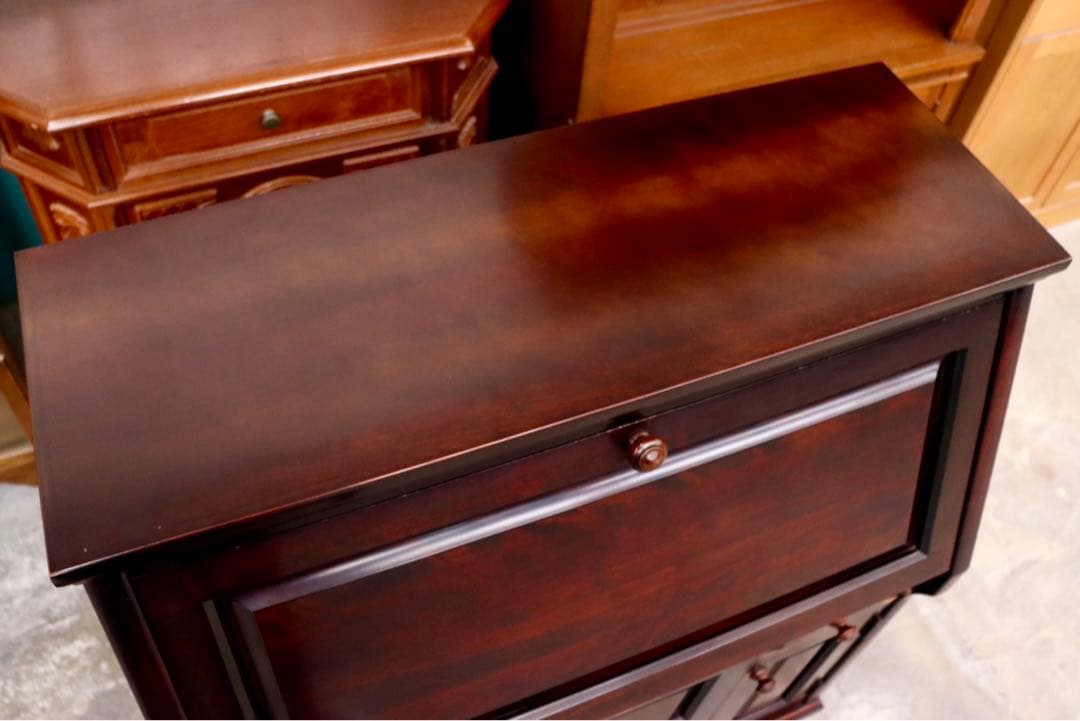 GMIH17○民芸家具 スツール付き ライティングドレッサー ライティングビュ