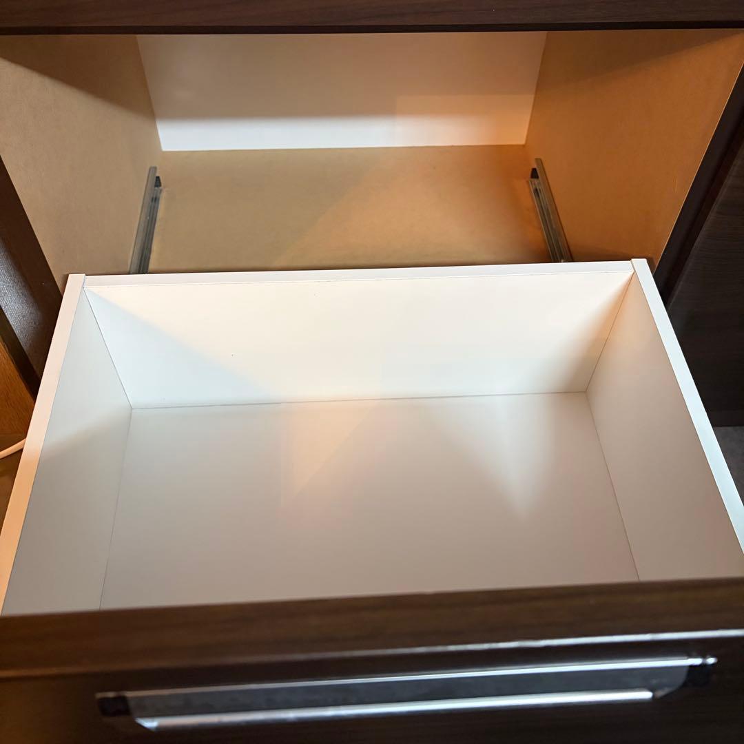 【最終値下げ】キッチンボード レンジボード 食器棚 キッチン収納 ダークブラウン