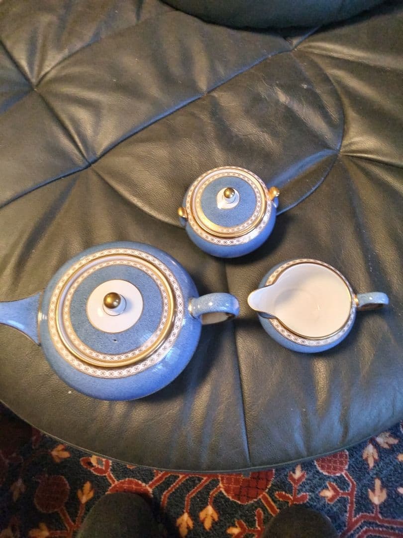 ウェッジウッド　ユーランダーブルー　ティーポット＆シュガーポット＆クリーマー L