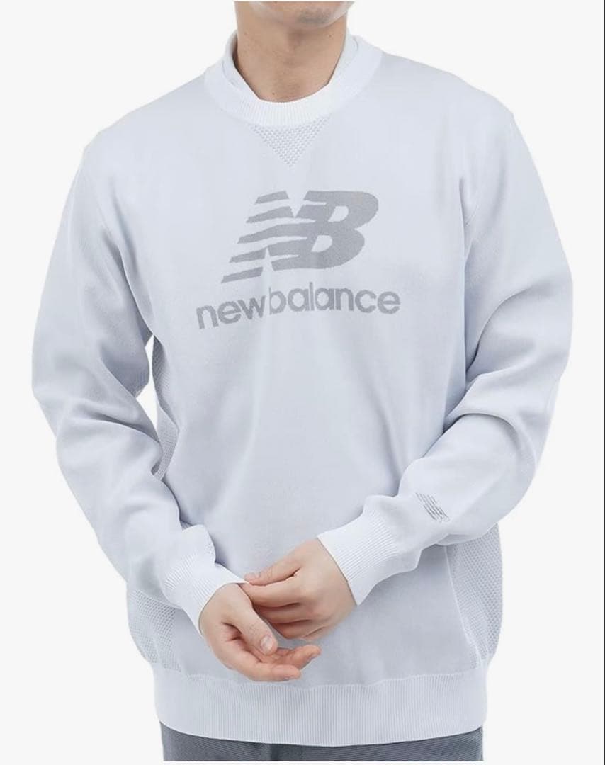 ニューバランス ゴルフ クルーネック ニット ストレッチ ロゴ プルオーバー