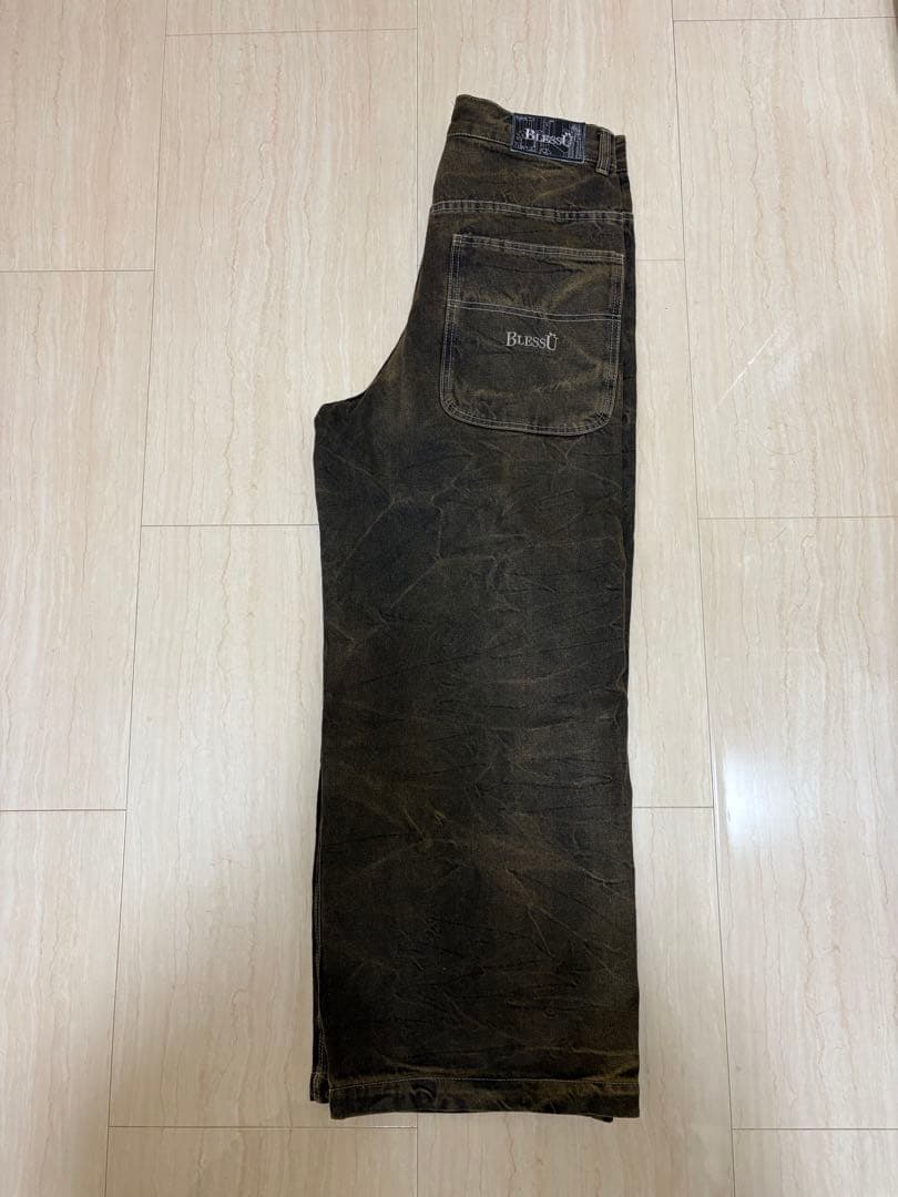 blessu wrinkle crack baggy denim Mサイズ