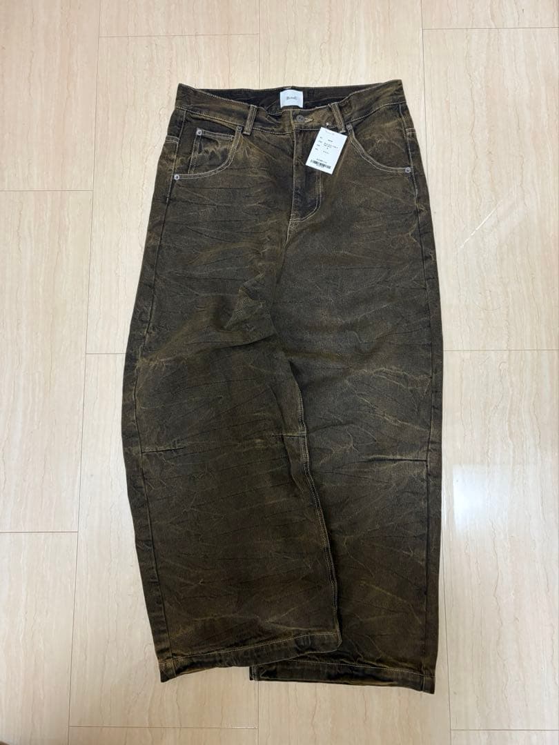 blessu wrinkle crack baggy denim Mサイズ