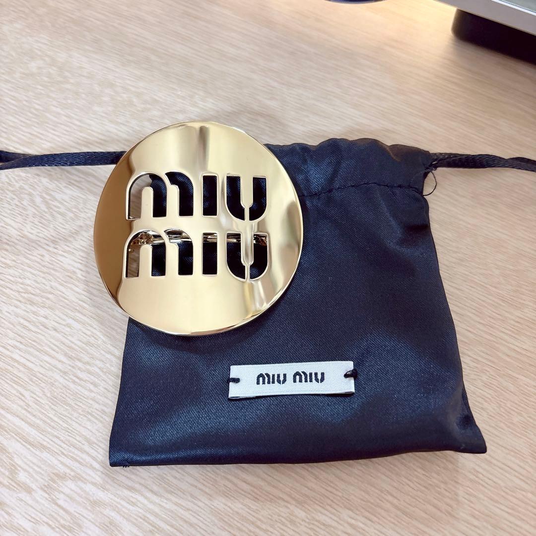 MIUMIU ミュウミュウ ロゴ バレッタ