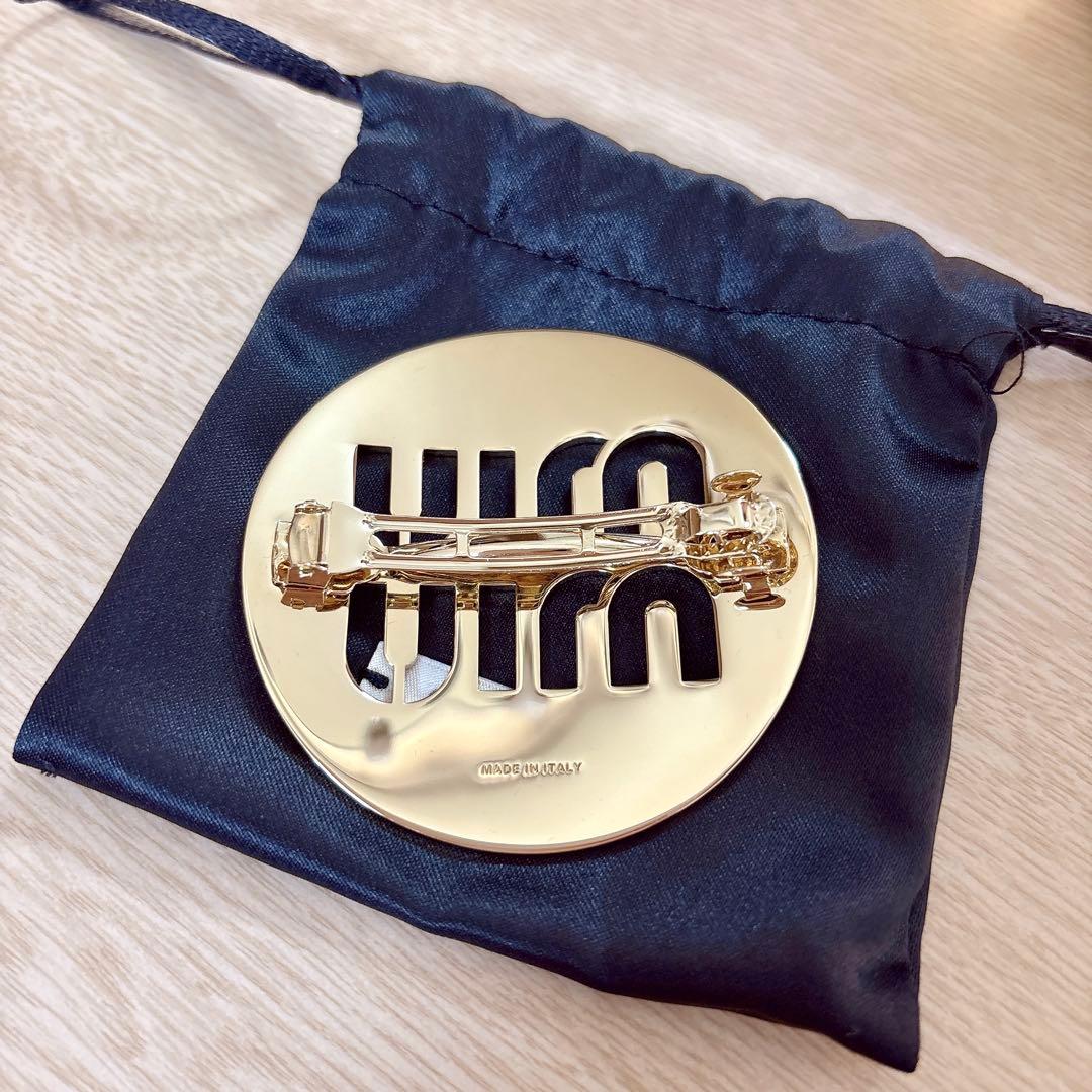 MIUMIU ミュウミュウ ロゴ バレッタ