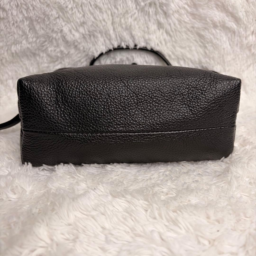 極美品✨ GIANNI CHIARINI アリファS ブラックショルダーバッグ