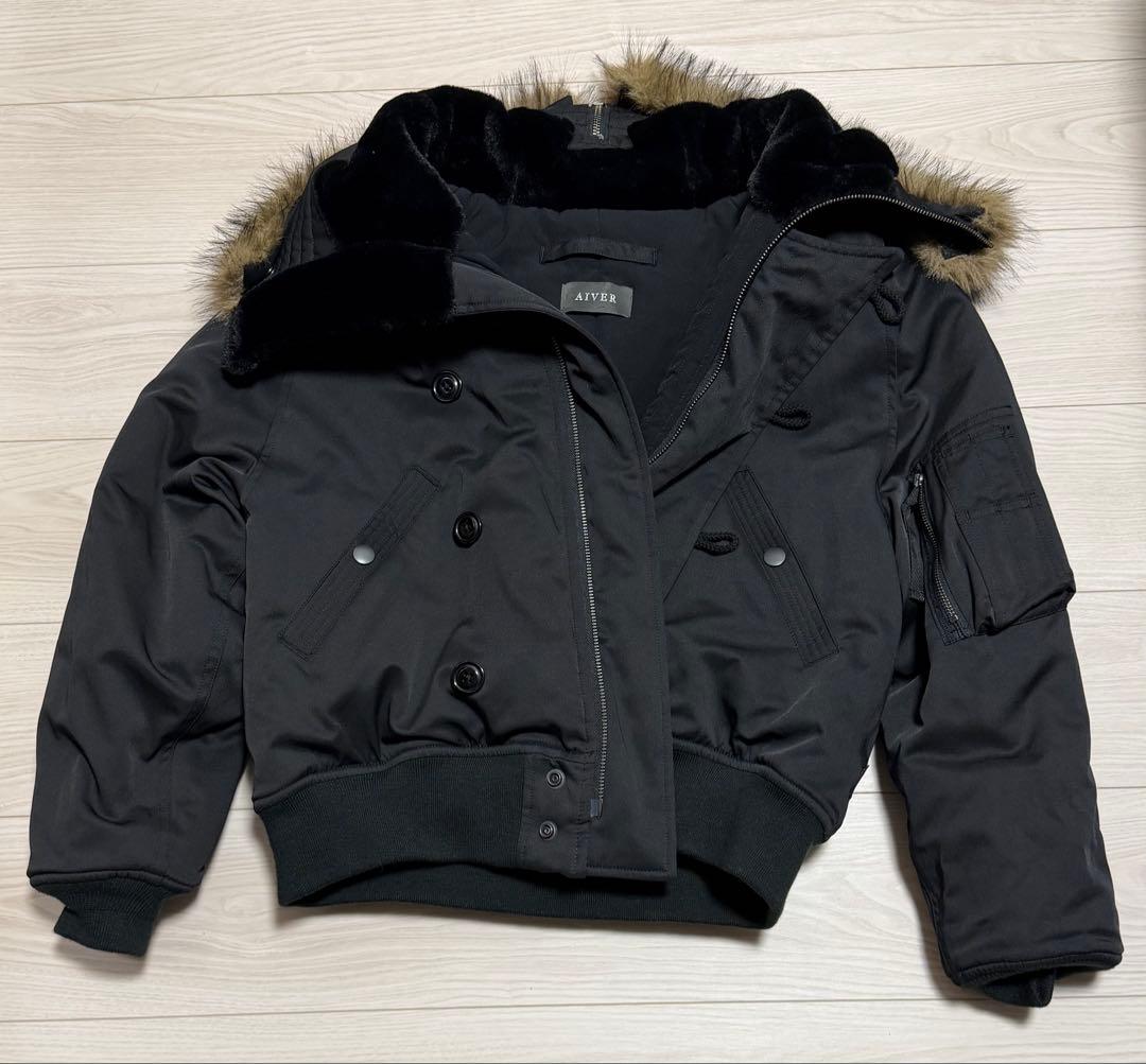 AIVER N-2Bフライトブルゾン ブラック S