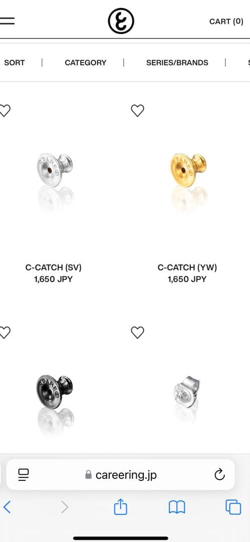 PLACEBO 301 マットゴールド フープピアス k18