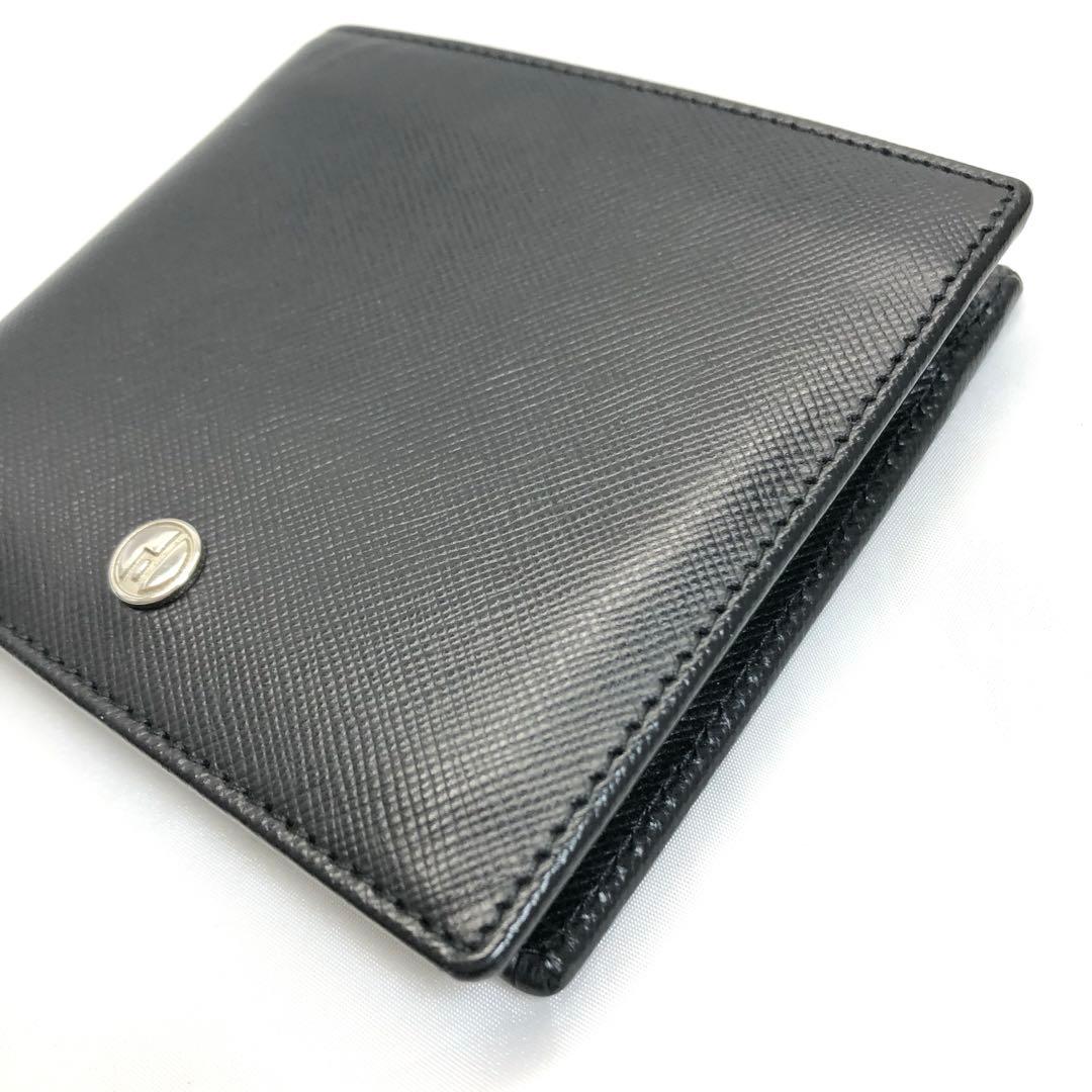 【パプリカ 】　dunhill ダンヒル 二つ折り　財布　ブラック　メンズ