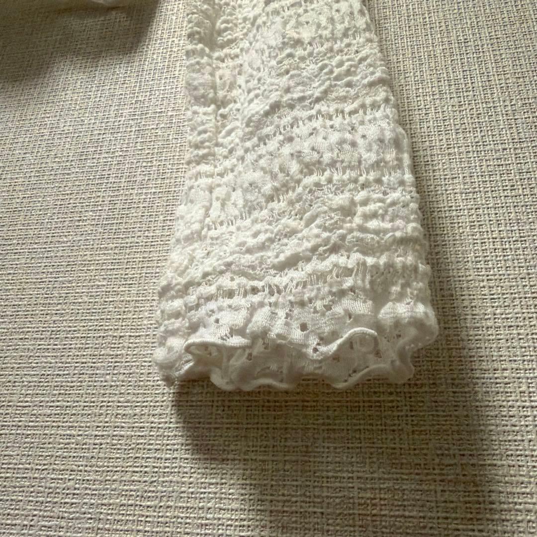 美品 イエナ IENA Flowerストレッチレース プルオーバー ホワイト