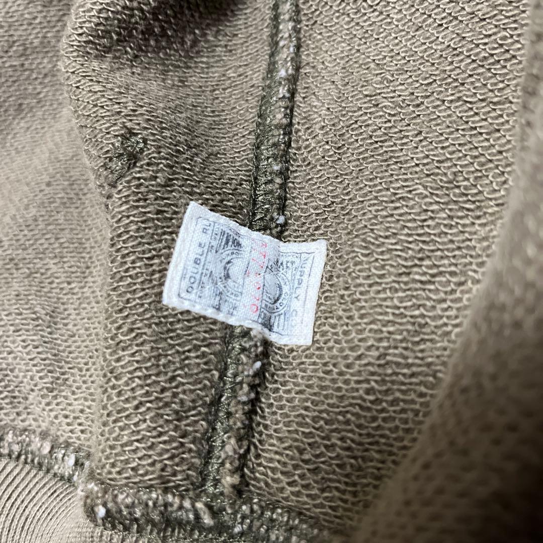 RRL DOUBLE RL コットン フレンチテリーフーディ オリーブ