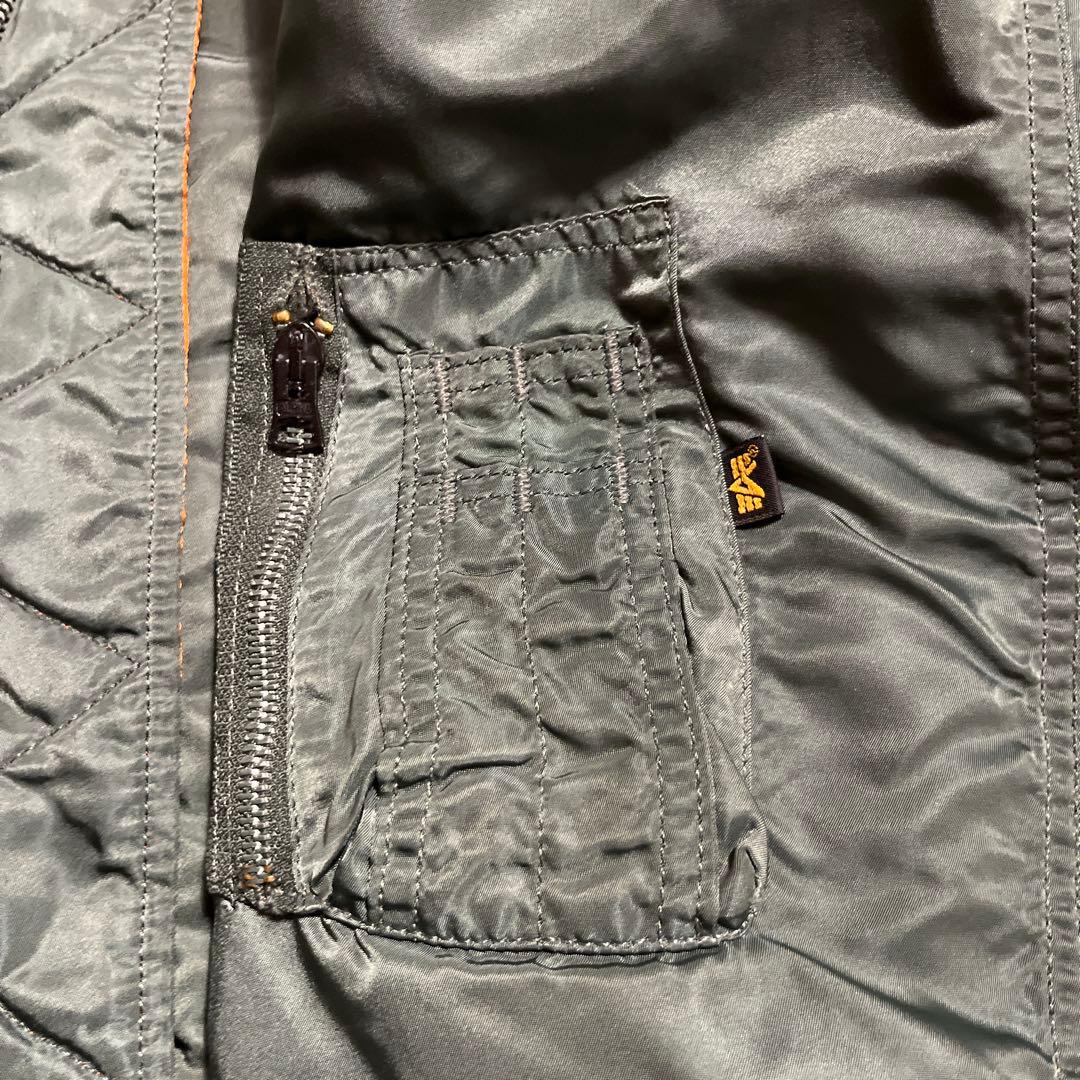 アルファ社　MA-1 エドウィン企画　アメリカ製　カーキ　XL