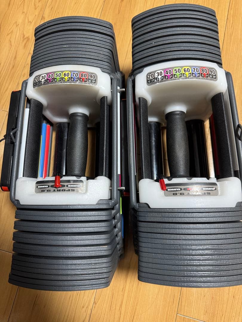 可変式ダンベル 2個セット 最大41kg 2.3kg〜調整可能 美品 手渡し可