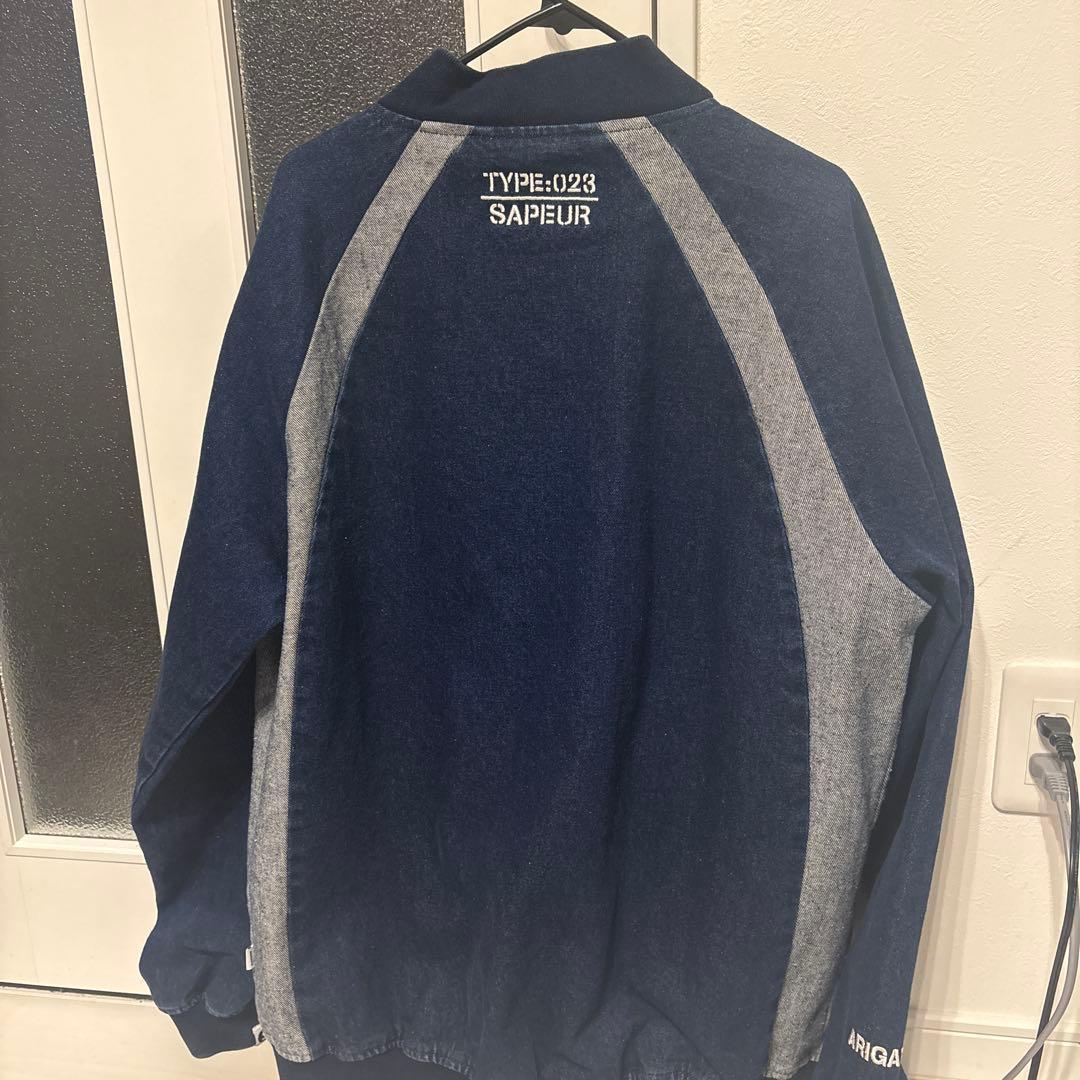最終値下げ　SAPEuR ダークブルー デニムジャケット LARGE サプール