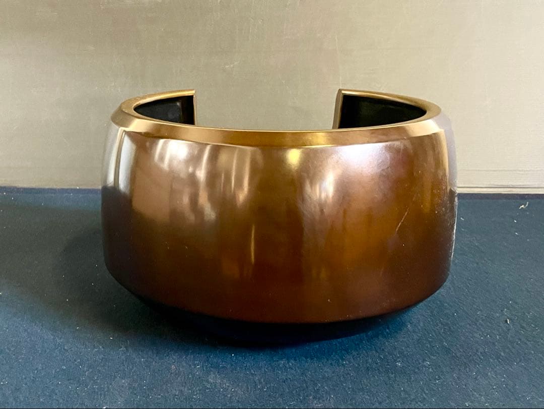 割引❣️『良品』「祖」 唐銅 面取 風炉 風炉師 福島 宗秀 共箱 （123F②）