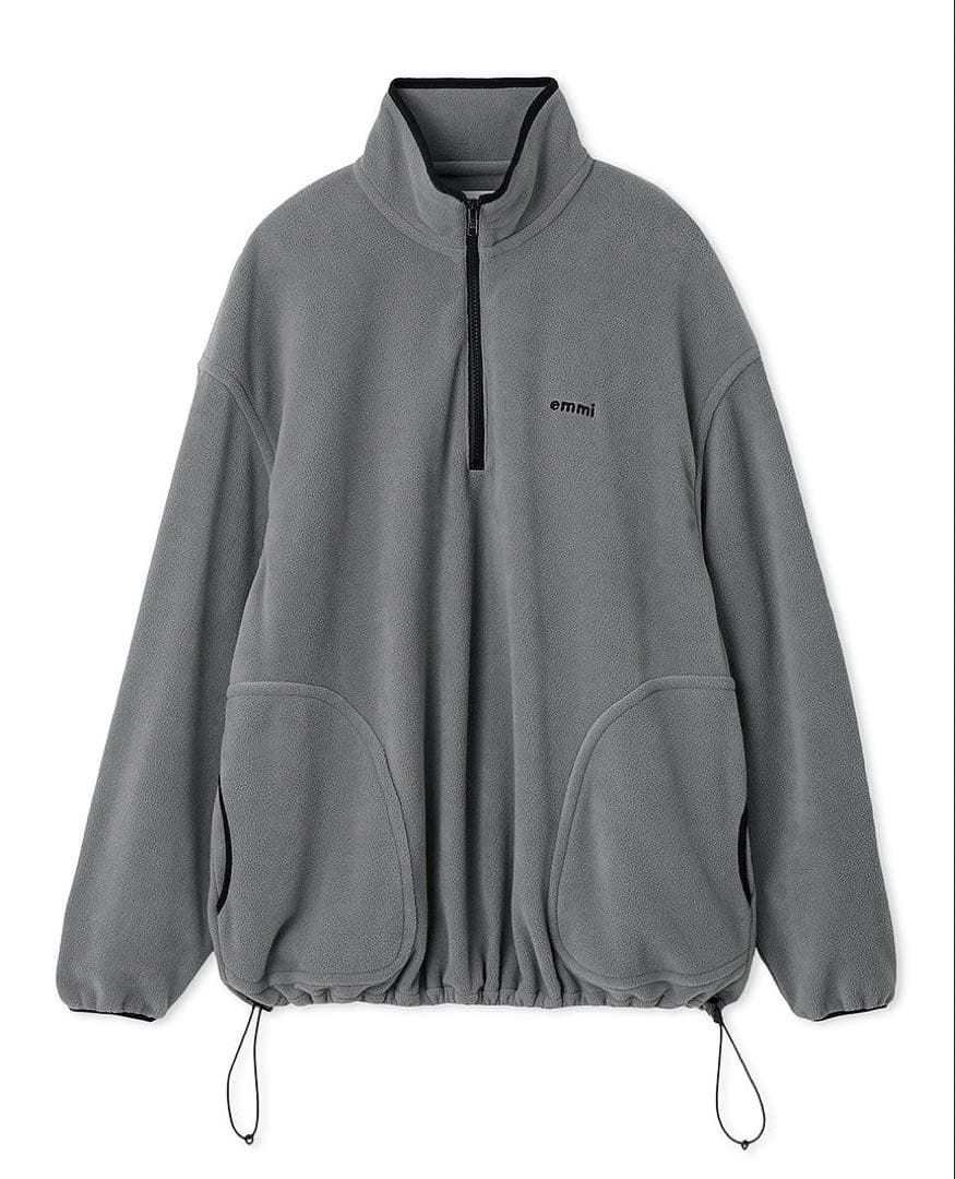 emmi エミ eco フリースハーフジッププルオーバー