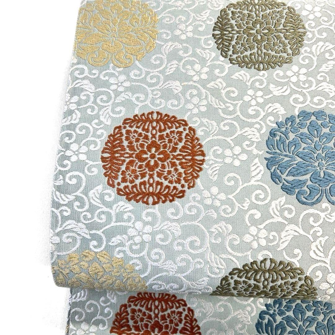 袋帯　唐織　唐花模様　花紋　菖蒲紋　着物　045a p