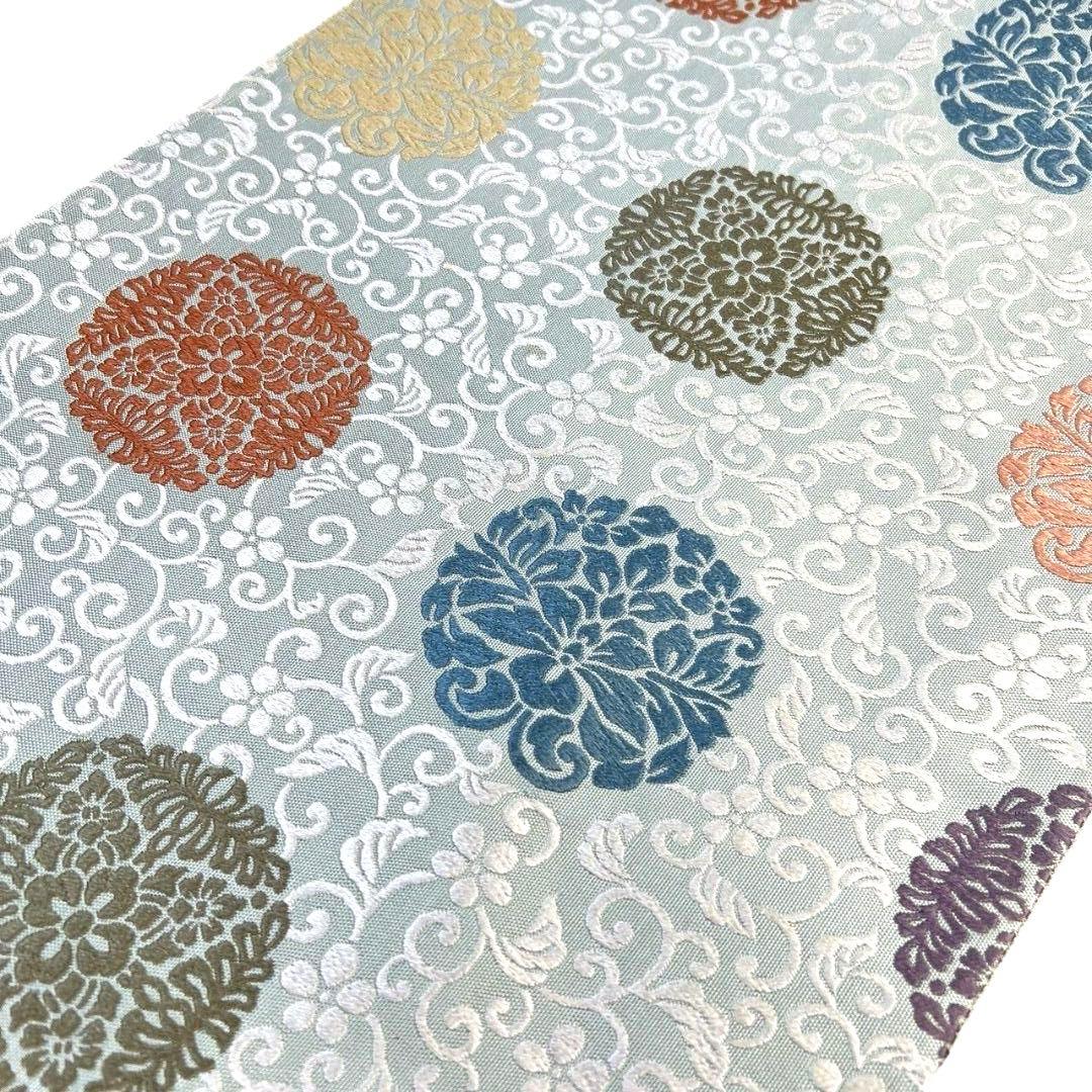 袋帯　唐織　唐花模様　花紋　菖蒲紋　着物　045a p