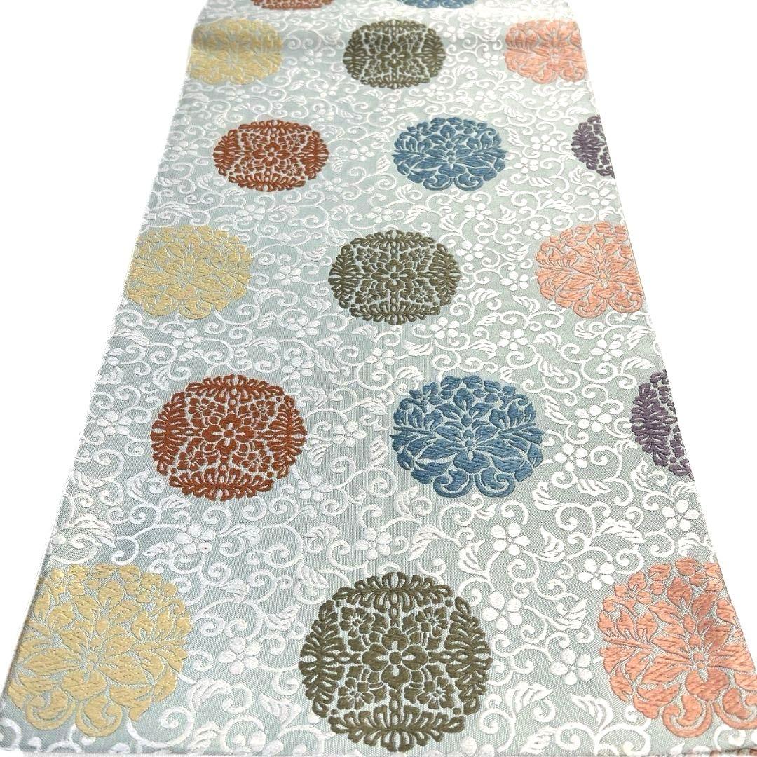 袋帯　唐織　唐花模様　花紋　菖蒲紋　着物　045a p