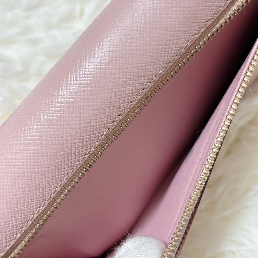 美品✨PRADA プラダ サフィアーノシャイン 長財布1MH132 ピンク