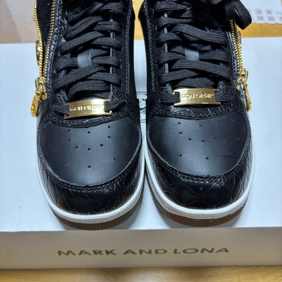 マークアンドロナ　MARK & LONA ゴルフシューズ　クロコダイル押し型