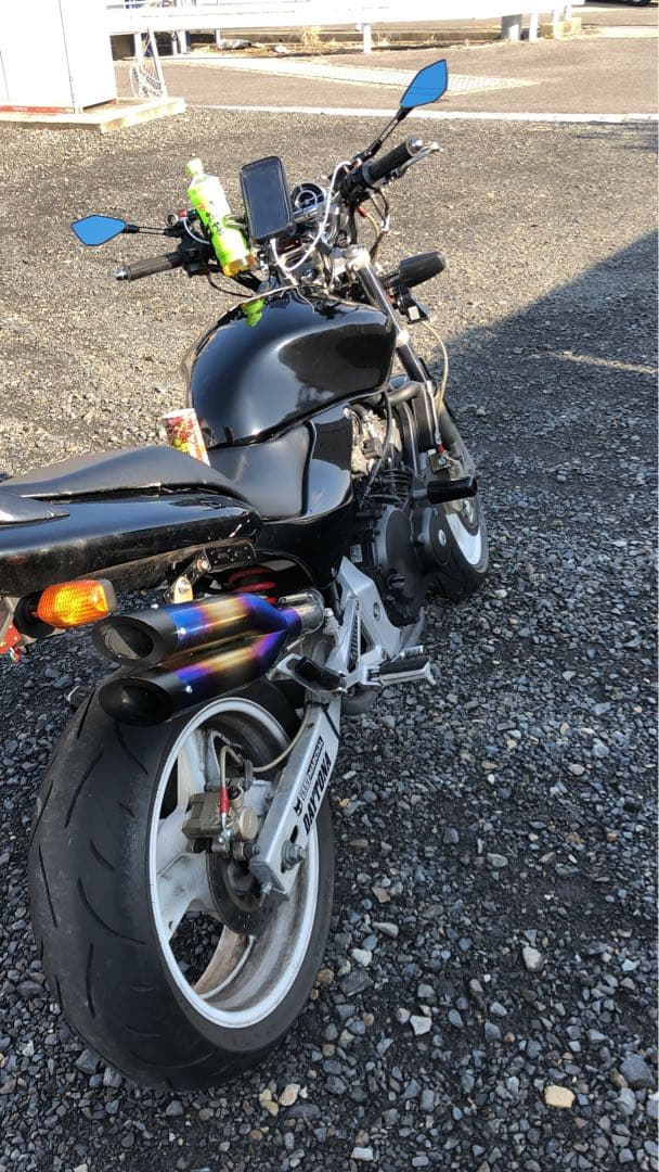 汎用デュアルステンレスマフラー ブルーグラデーション