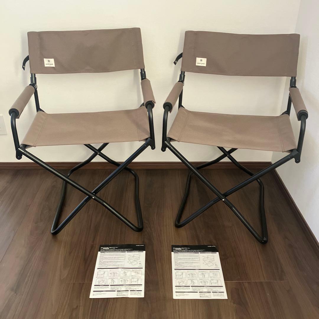 スノーピーク FDチェアワイド グレー 二脚 取扱説明書付き　匿名配送