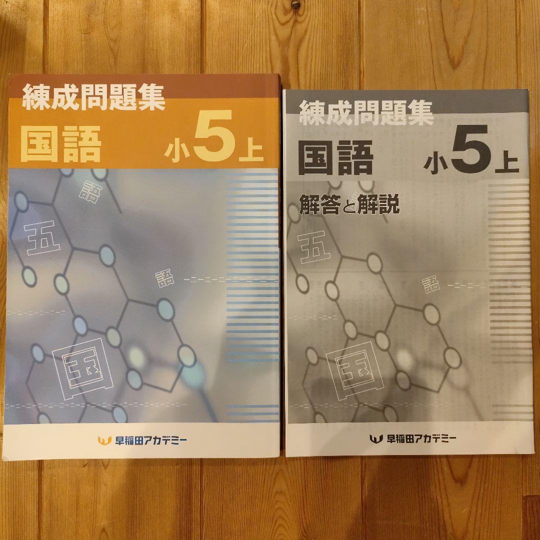 【国語】小5 早稲田アカデミー 予習シリーズ・演習問題・練成問題・漢字と言葉上下