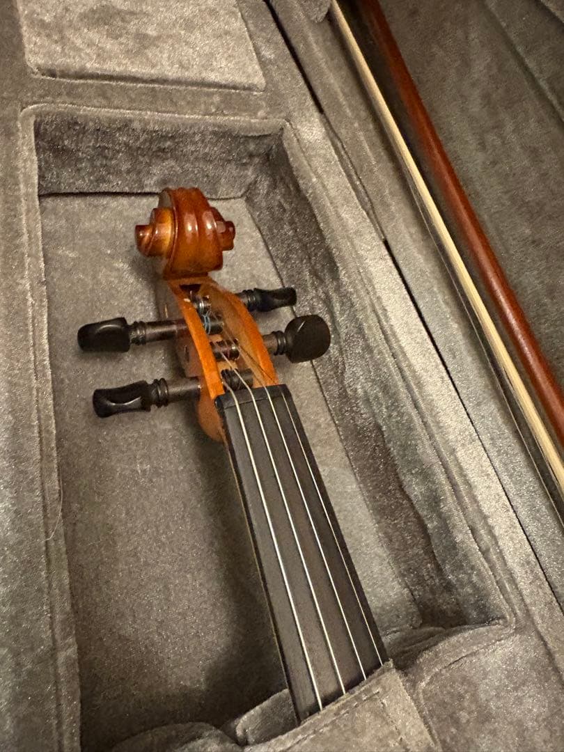 カルロジョルダーノ エレキバイオリン ケース弓付き　cv-210e 顎当てなし