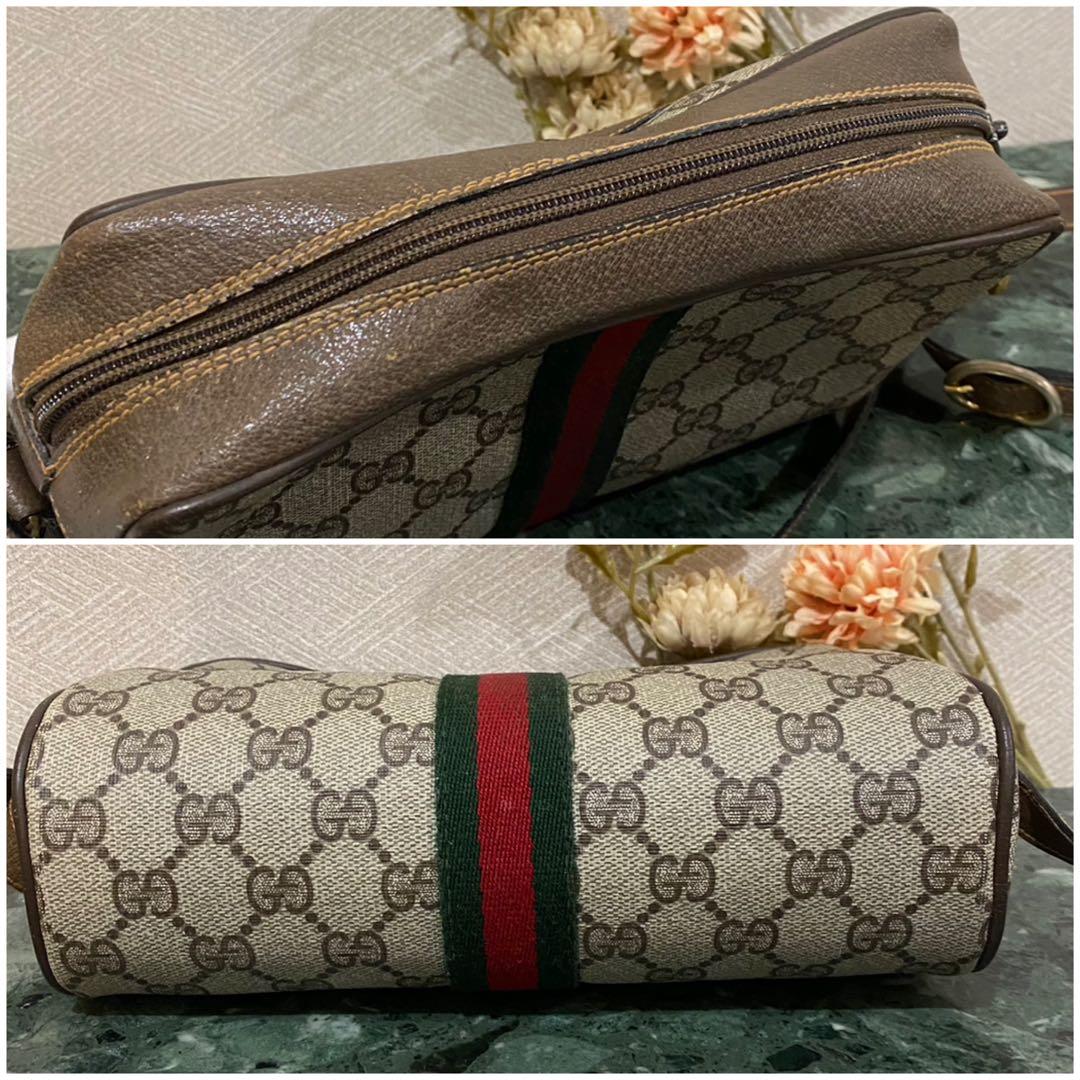 希少 80'S OLD GUCCI シェリーライン ショルダーバッグ GG