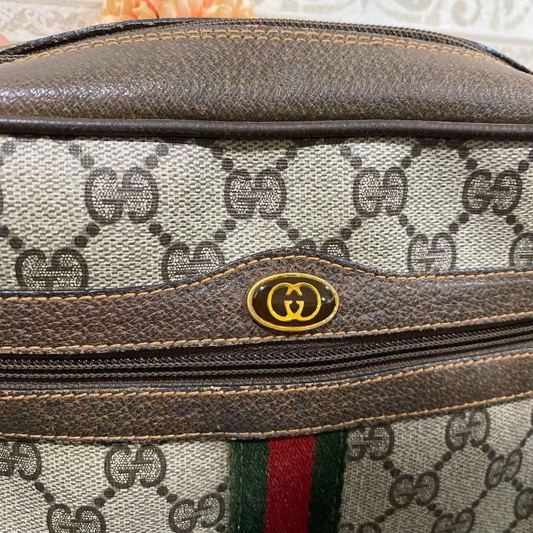 希少 80'S OLD GUCCI シェリーライン ショルダーバッグ GG