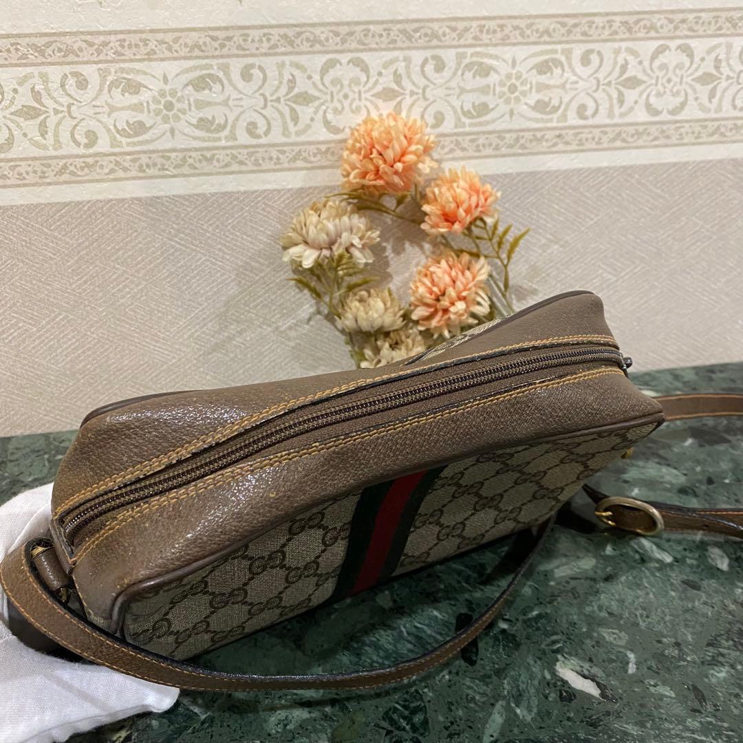 希少 80'S OLD GUCCI シェリーライン ショルダーバッグ GG