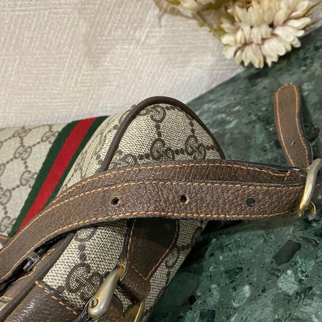 希少 80'S OLD GUCCI シェリーライン ショルダーバッグ GG