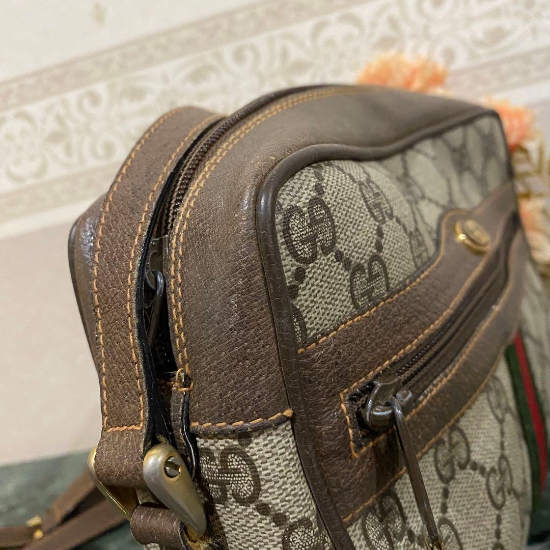 希少 80'S OLD GUCCI シェリーライン ショルダーバッグ GG