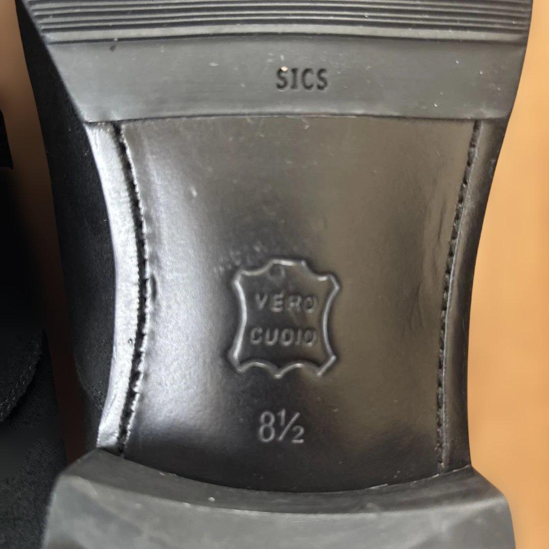 ユナイテッドアローズ ブラック スエード ストレートチップ シューズ 8 1/2