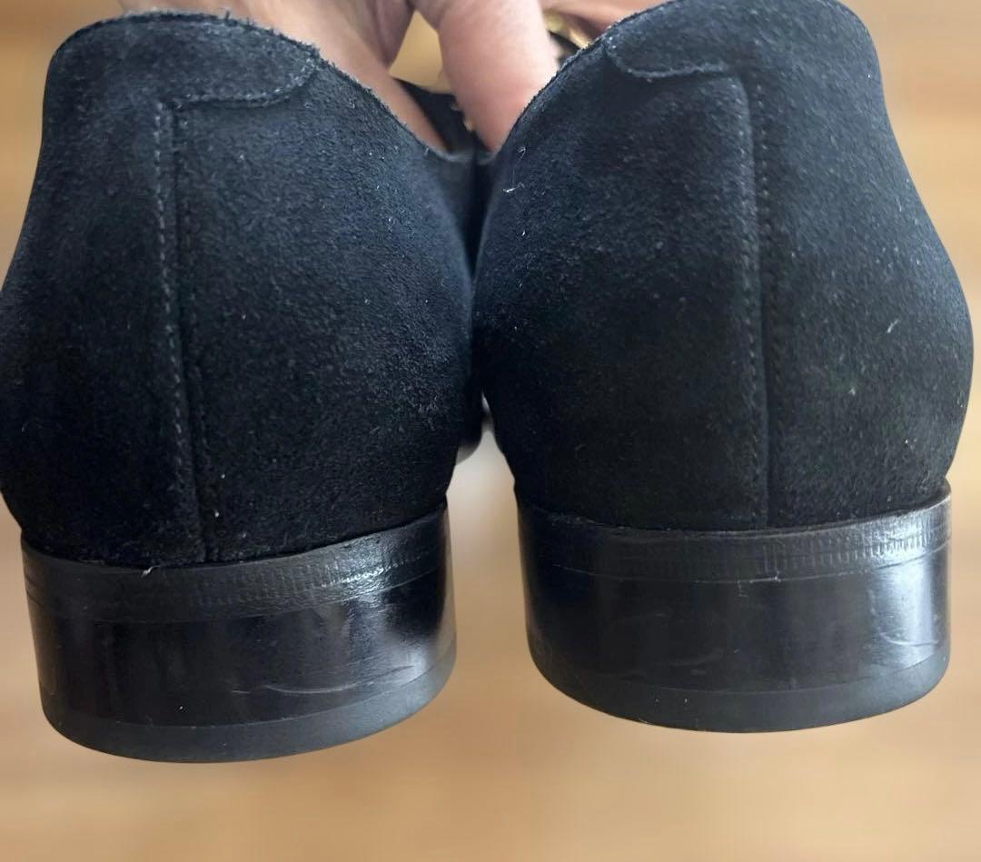 ユナイテッドアローズ ブラック スエード ストレートチップ シューズ 8 1/2