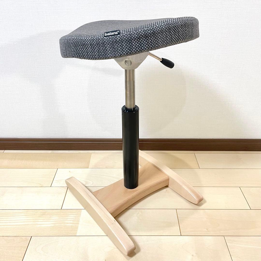 バランスラボ バランスチェア バランスシナジー 織柄グレー 中古美品