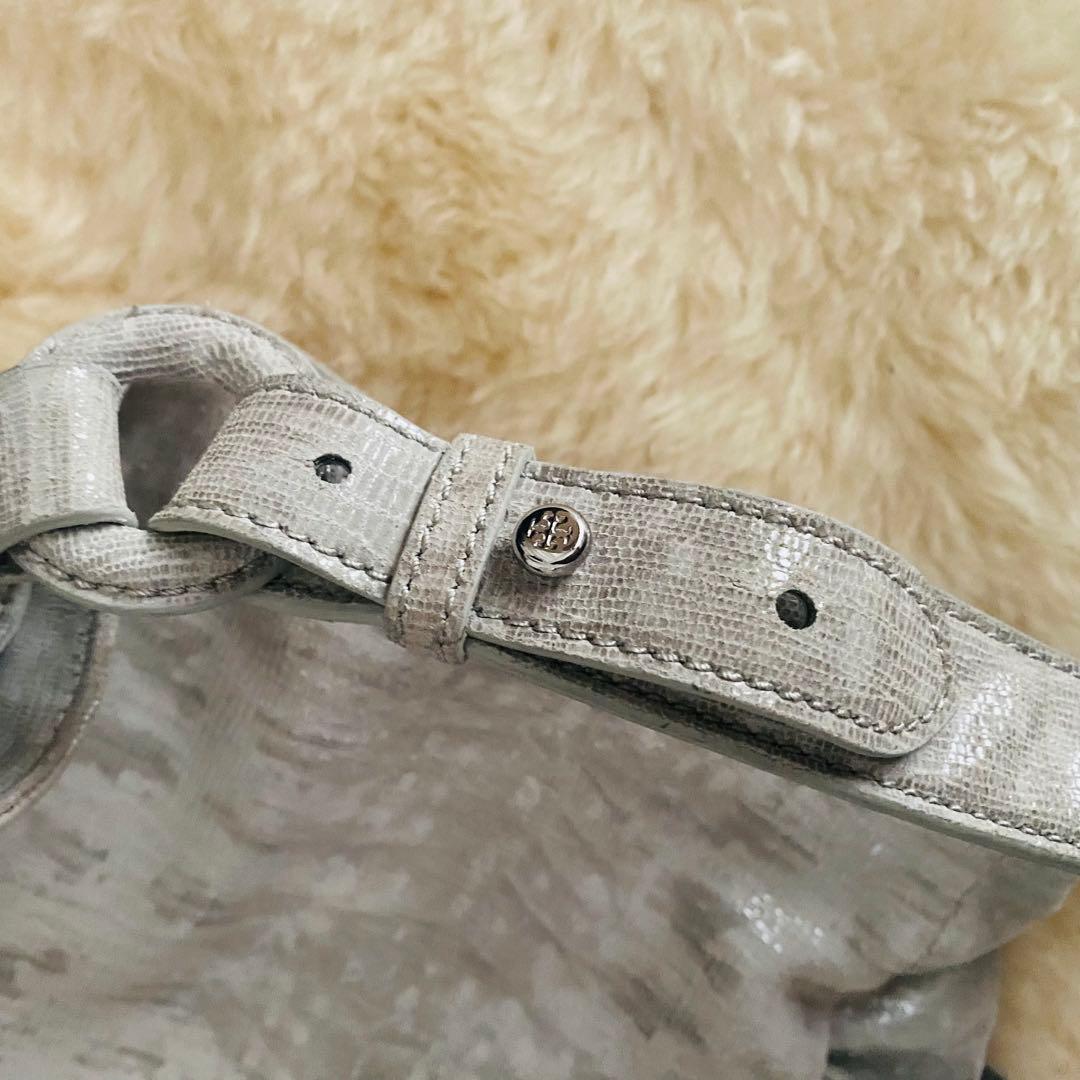 未使用❣️ TORY BURCH トリーバーチ ホーボーバッグ ライトグレー　袋付