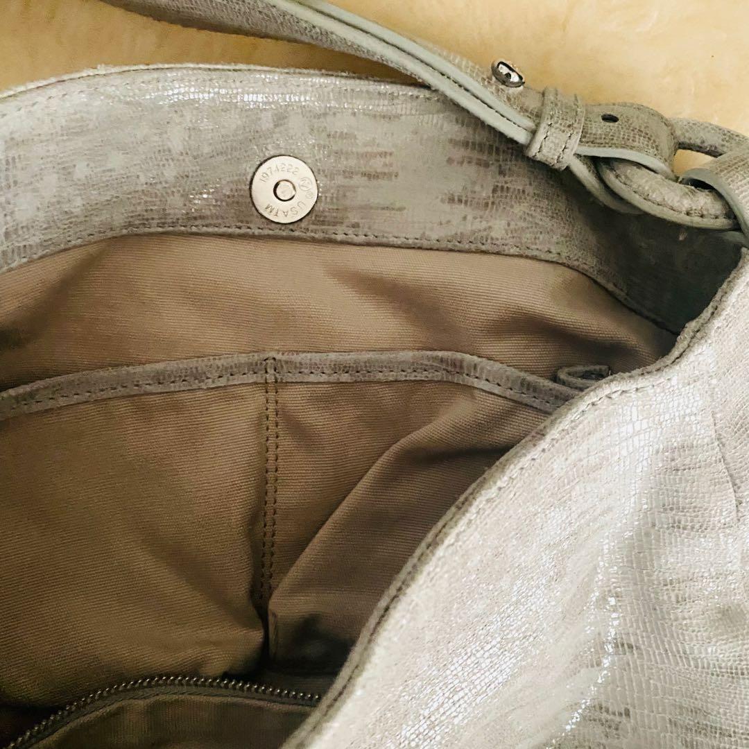 未使用❣️ TORY BURCH トリーバーチ ホーボーバッグ ライトグレー　袋付