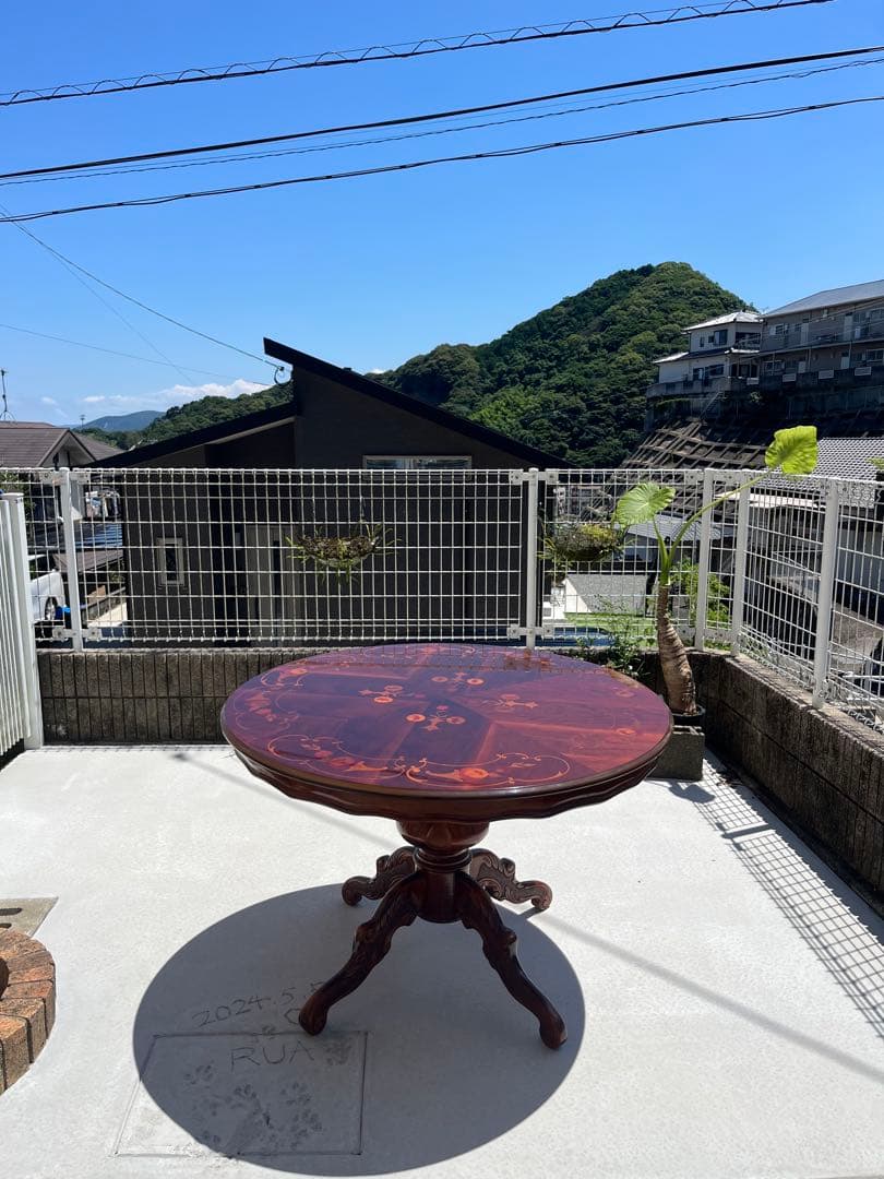 ※summersale※イタリア　アンティーク象嵌テーブル