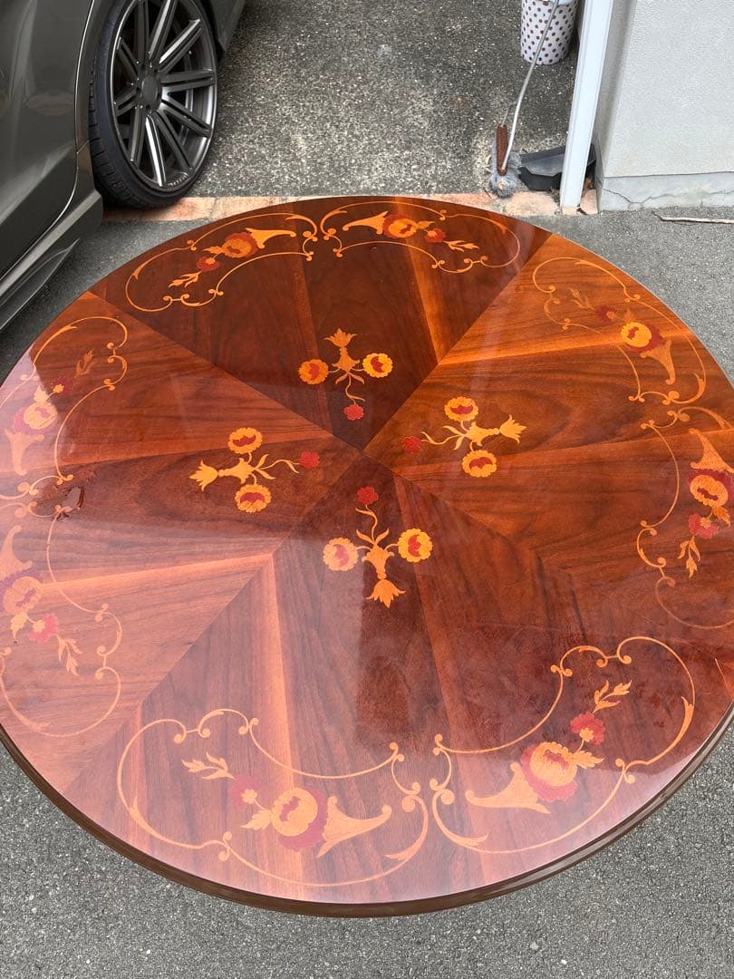 ※summersale※イタリア　アンティーク象嵌テーブル