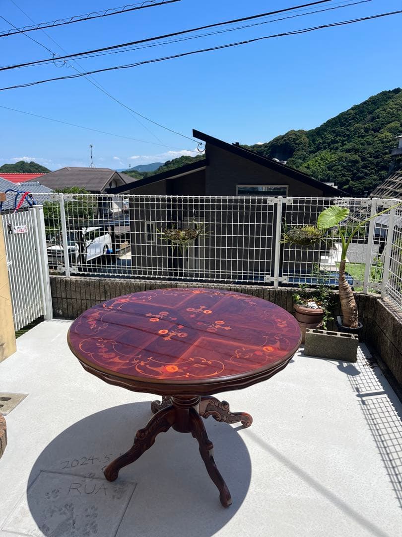 ※summersale※イタリア　アンティーク象嵌テーブル