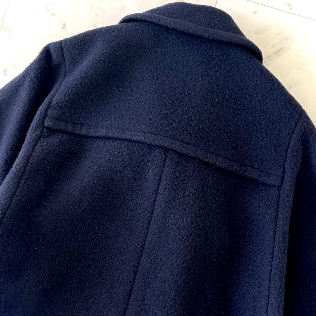 レリアン系列 ネミカ ウール ポンチョコート ネイビー ショート丈 ゆったりめ