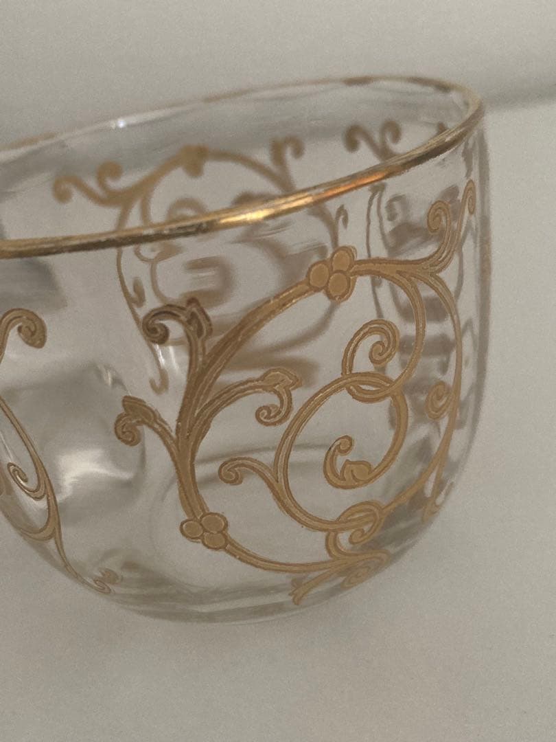 オールドサンルイ・金彩・唐草模様デザートカップ2個セット