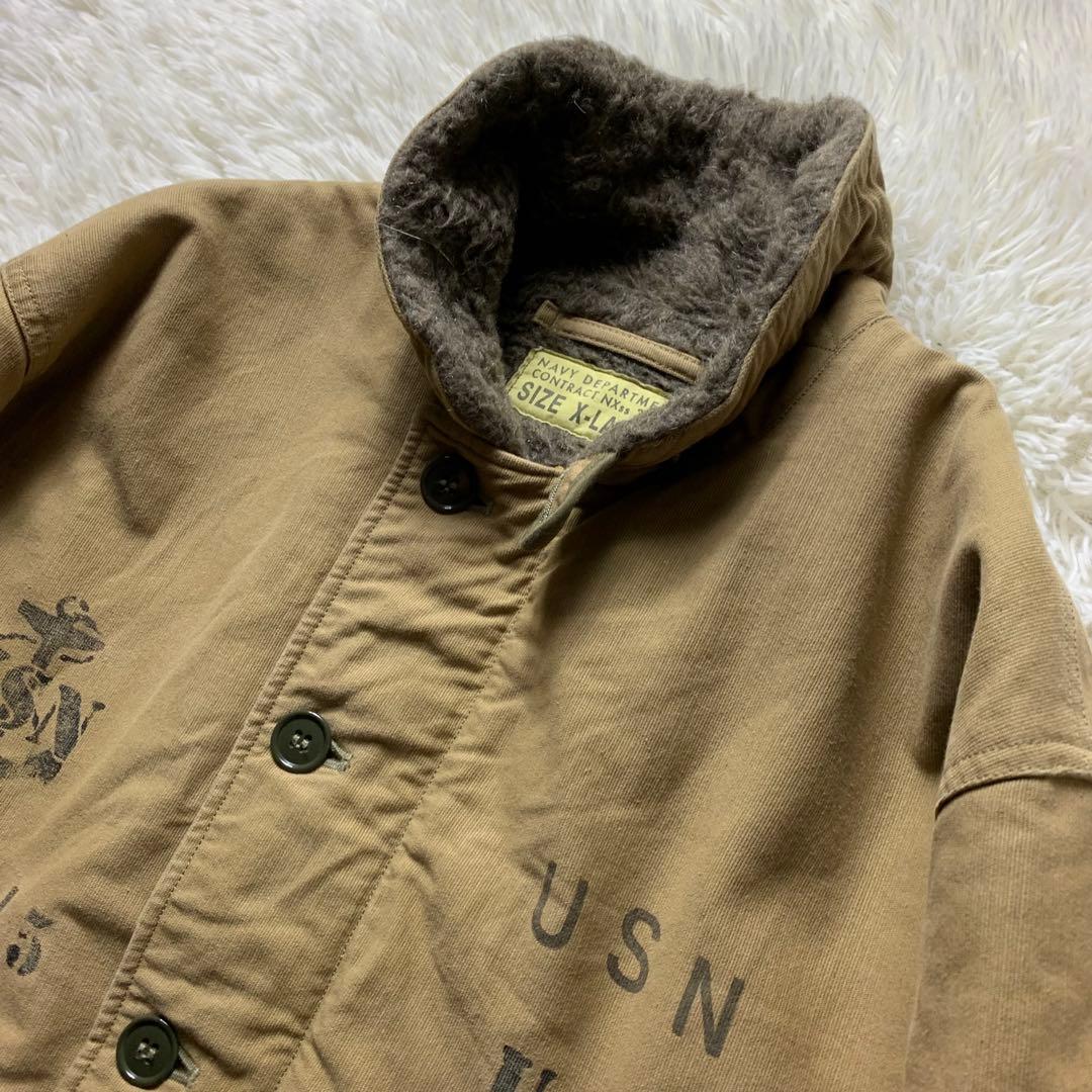 k*e様 【雰囲気抜群】バズリクソンズ デッキジャケット ベージュ XL BR1