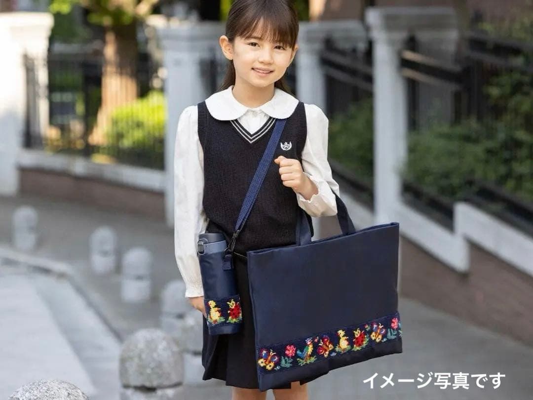 20日限定【フェイラー】学校フェイラー　トートバック　ネイビー　お稽古バック
