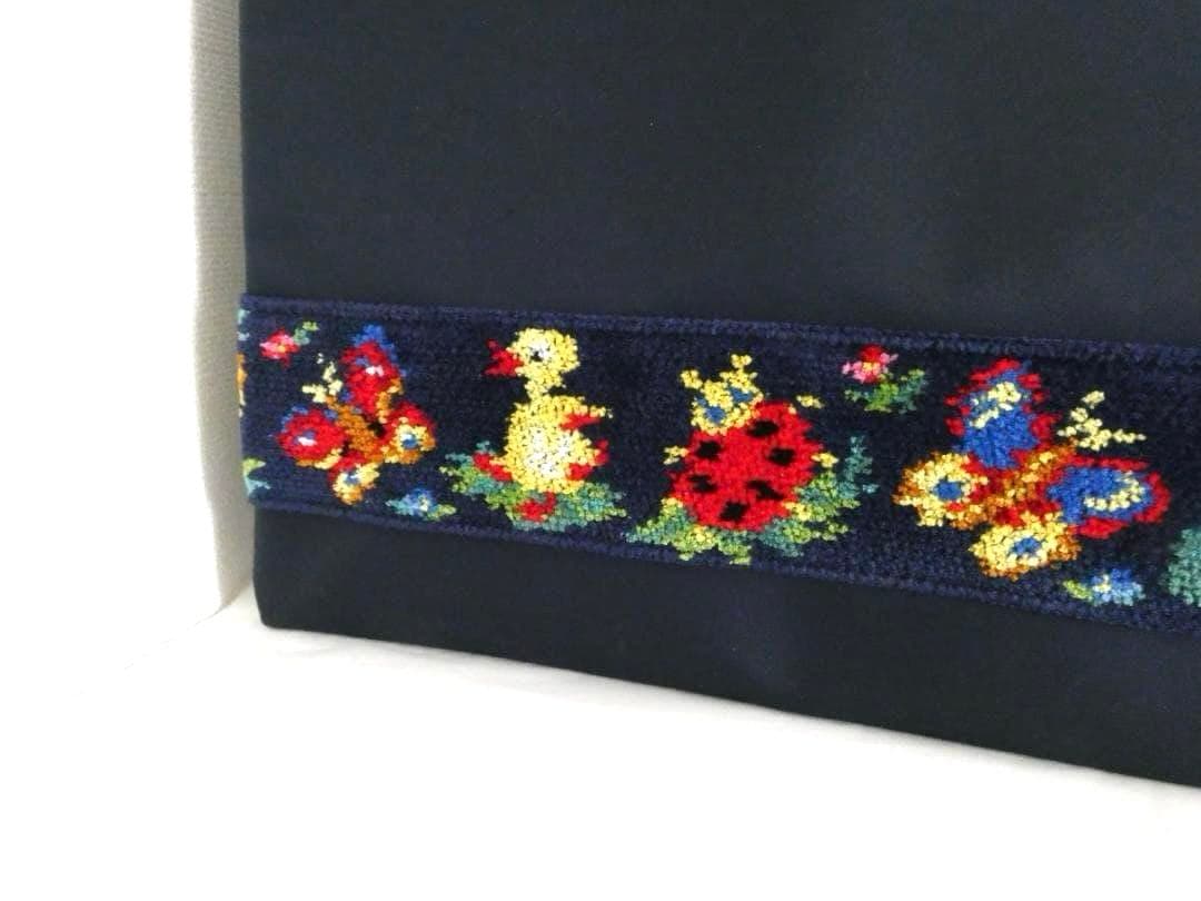 20日限定【フェイラー】学校フェイラー　トートバック　ネイビー　お稽古バック