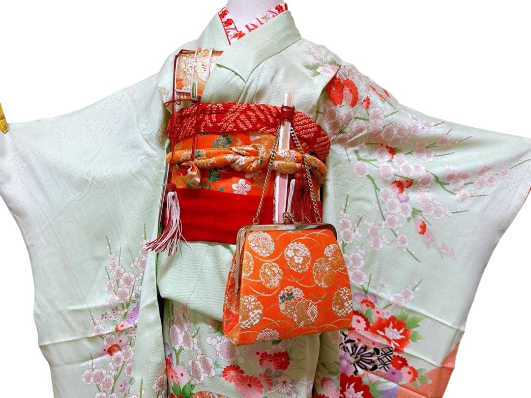 お買い得品♡七五三　7歳　フルセット　女の子　一式　ミントグリーン