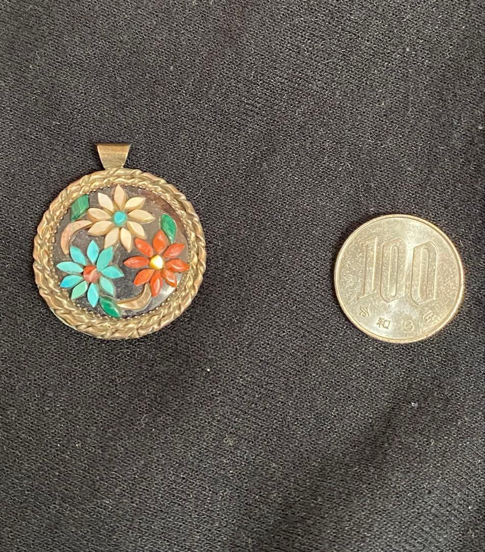 激レア　インディアンジュエリー　ズニ族　ペンダント　トップ　vintage